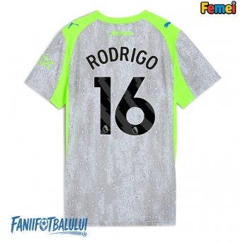 Manchester City Rodri Hernandez #16 Tricou Fotbal Replică 2025-26 Femei Treilea